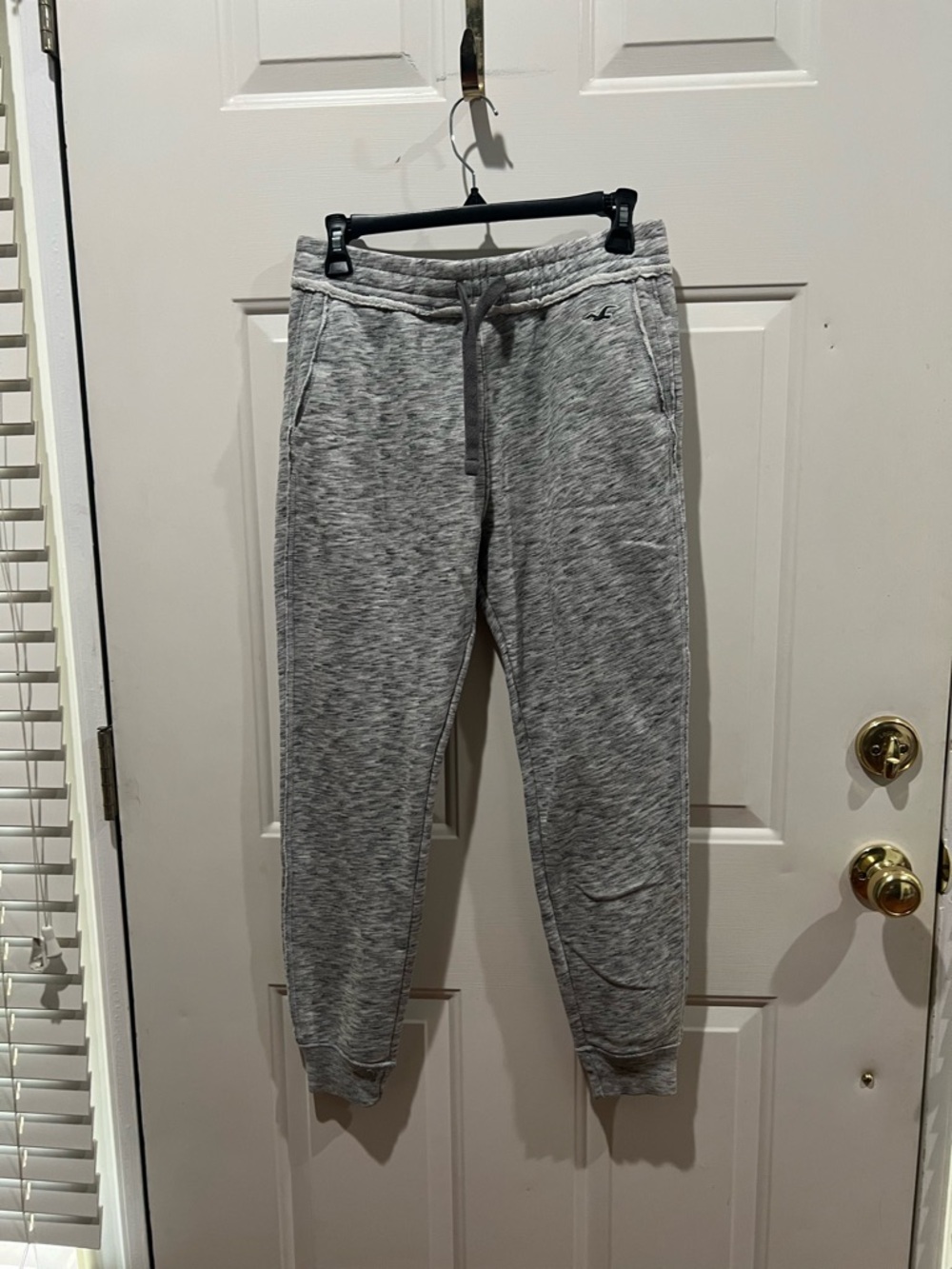 Hollister Gray Marled Drawstring Joggers